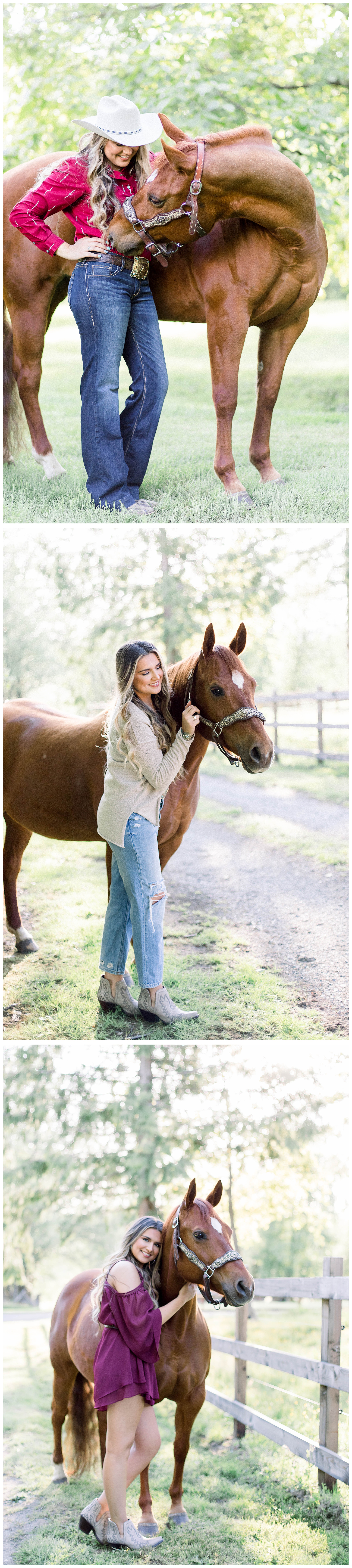Girl-and-her-chestnut-horse-stand-next-to-each-other-for-photoshoot-in-Sedro-Woolley