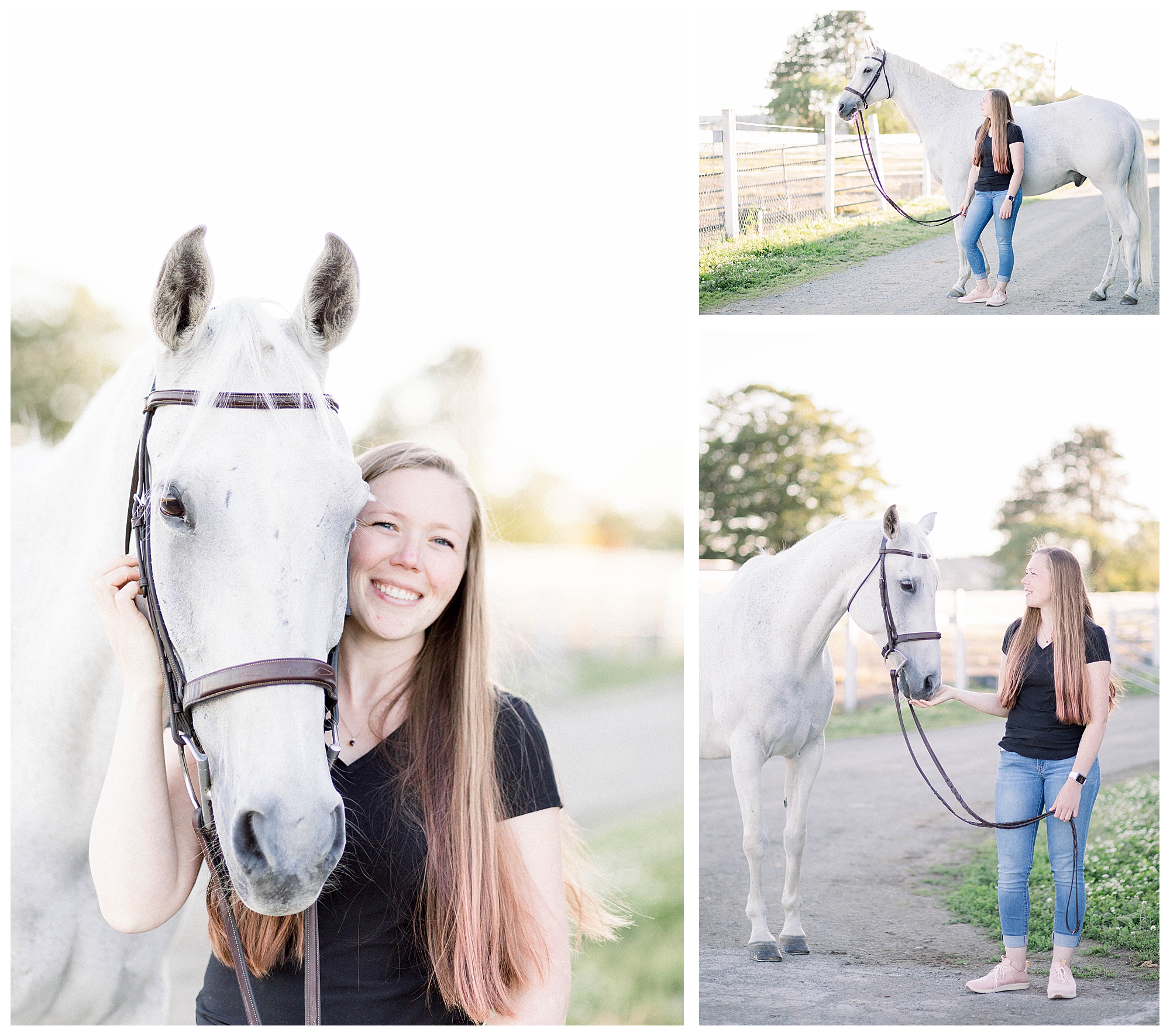 Outside-of-Stanwood-Equestrian-Center-girl-smiles-at-her-horse