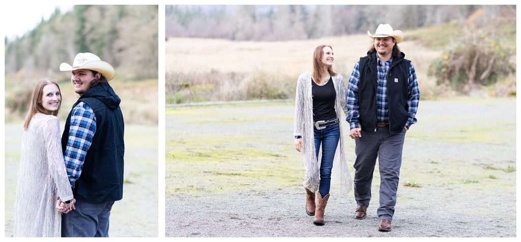 Mount Vernon, Washington engagement pictures of couple at North Centennial Trailhead