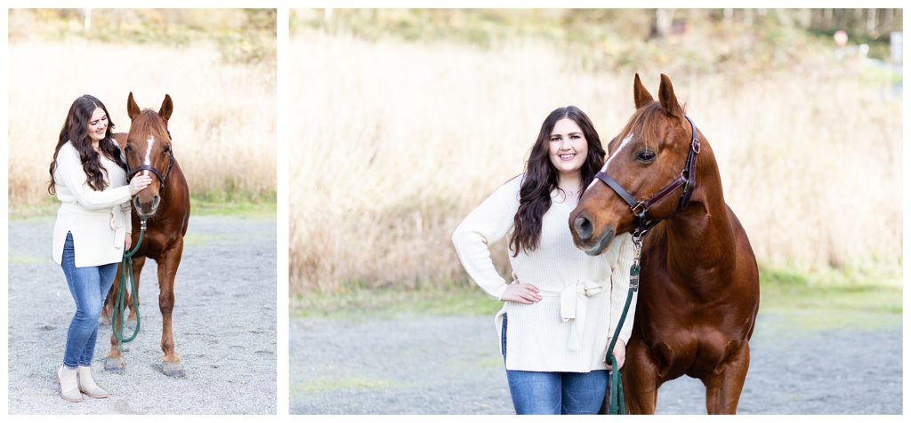 Equine photoshoot in the fall in Mount Vernon WA