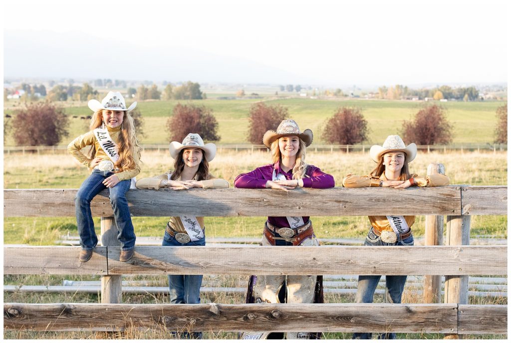 Darby rodeo royalty group image in Corvallis, Montana by Montana photographer Kat's Eye On Design Photography