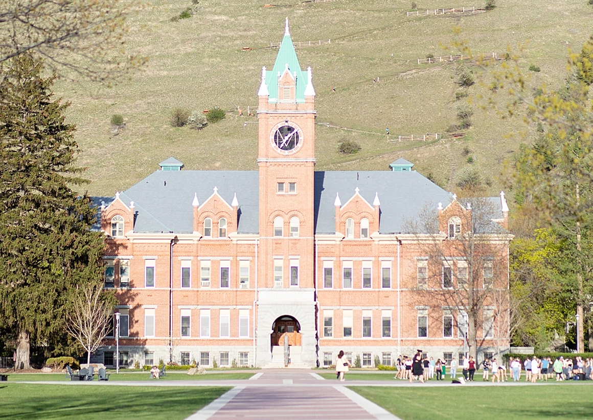 University of Montana campus in the spring for senior pictures
