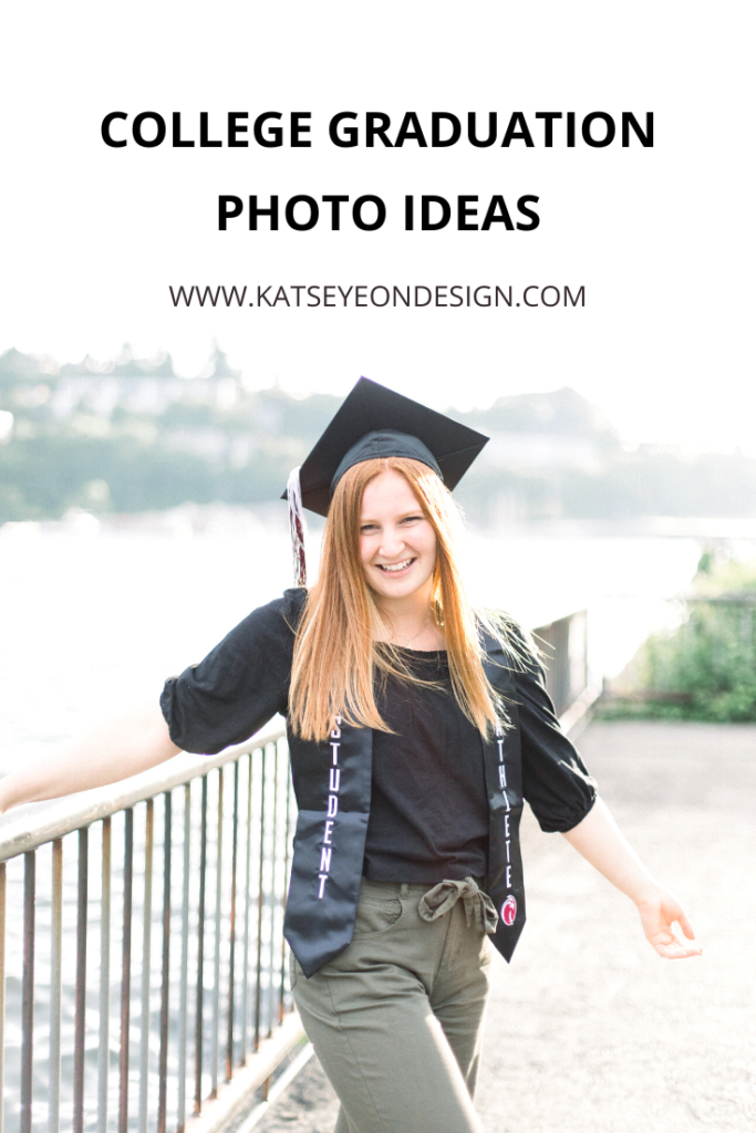 college graduation photo ideas Pinterest image for blog post