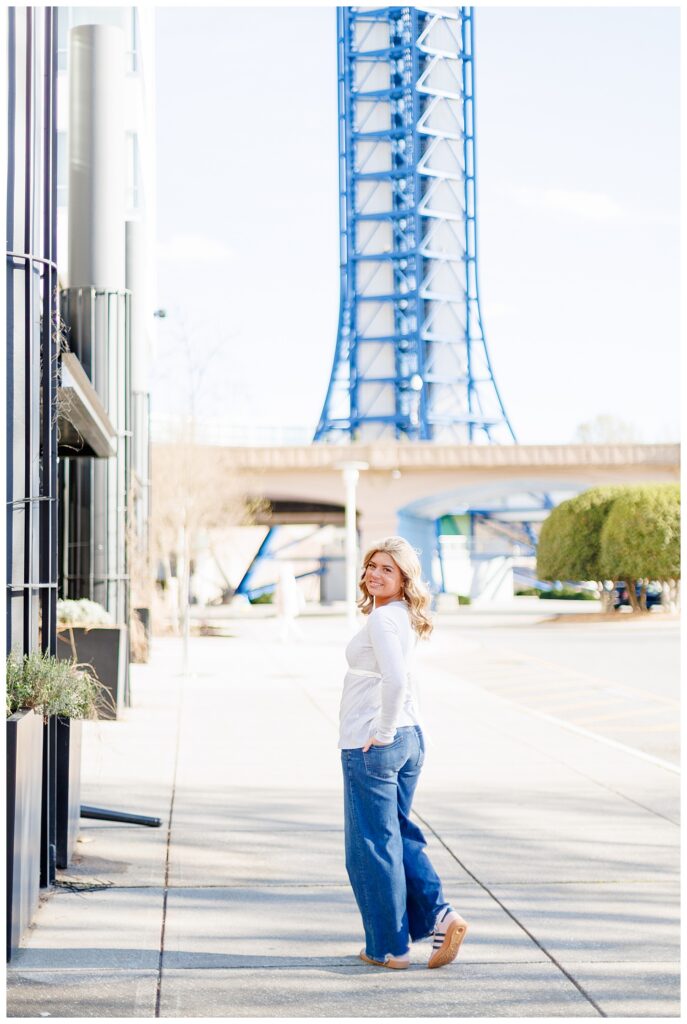 Seniors photos at World's Fair Park in Knoxville, TN