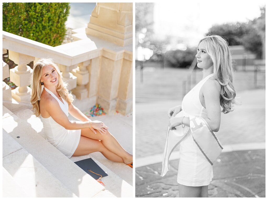 grad photos at the University of Tennessee in the spring