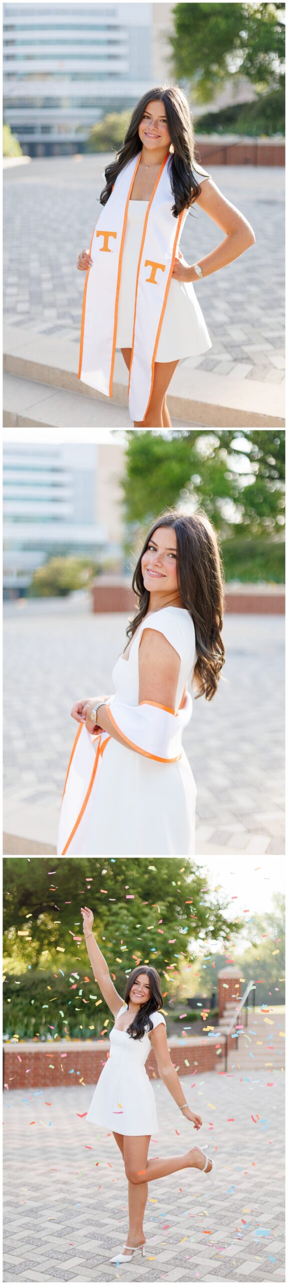 UT Knoxville grad photos on campus spring