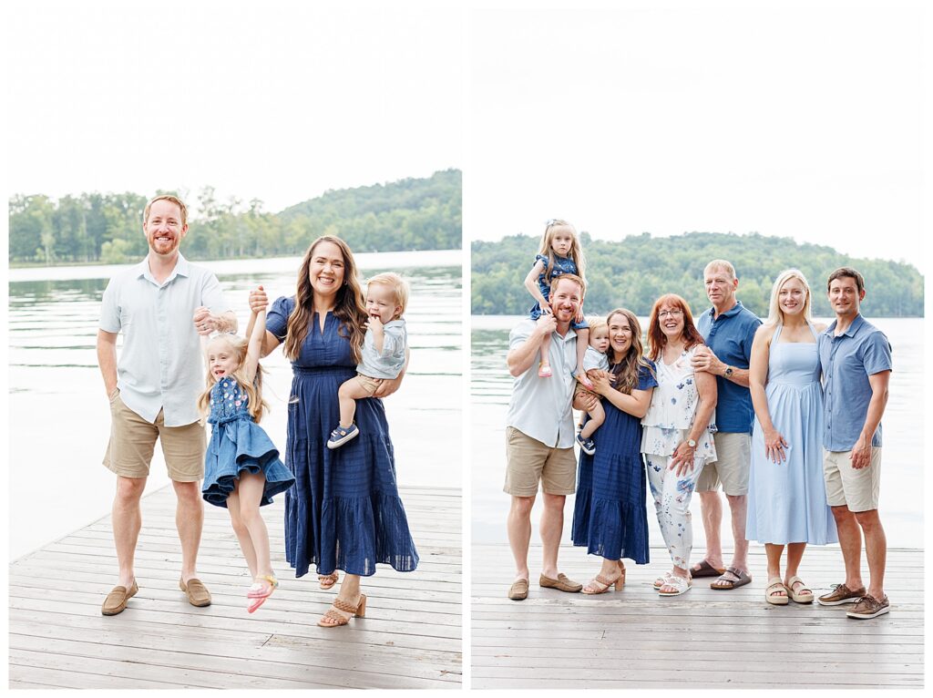 Watts Bar Lake family photos on a dock in the summer with Katherine Schot Photography