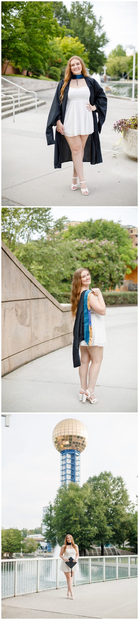 Tennessee Wesleyan University Grad Photos at World's Fair Park in Knoxville, TN